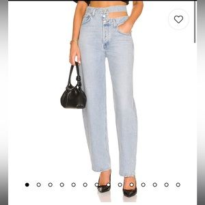 AGOLDE broken waistband jeans